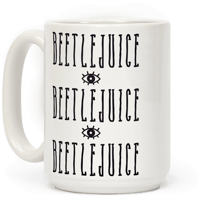 Beetlejuice Name Repeat Mug PNG image