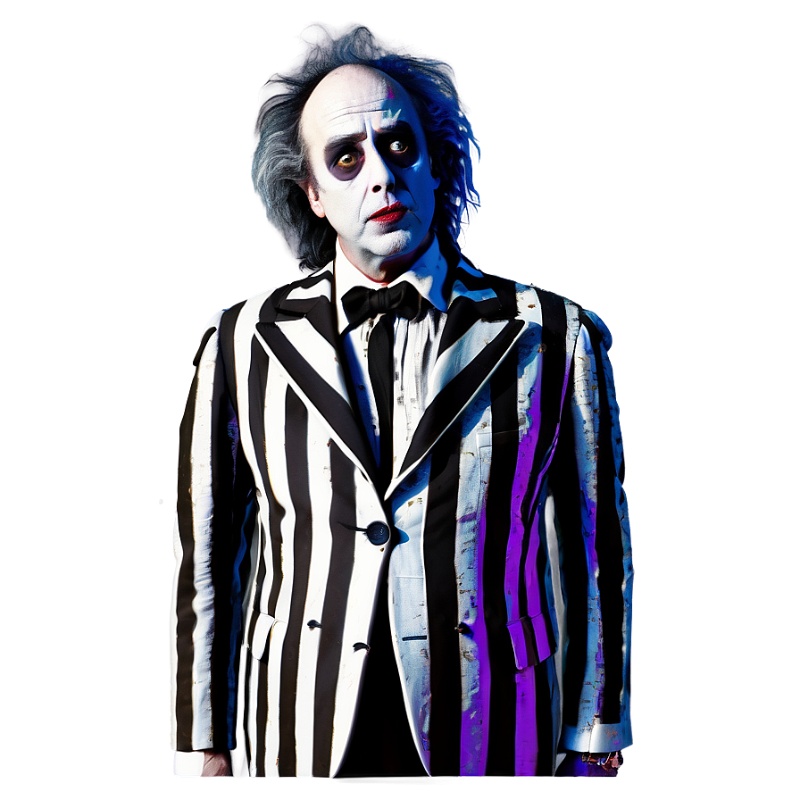 Beetlejuice Tim Burton Style Png 05232024 PNG image