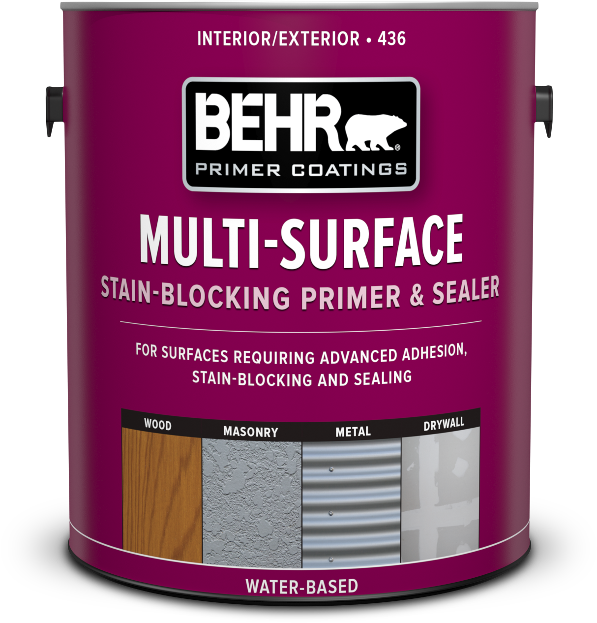 Behr Multi Surface Stain Blocking Primer Sealer Can PNG image