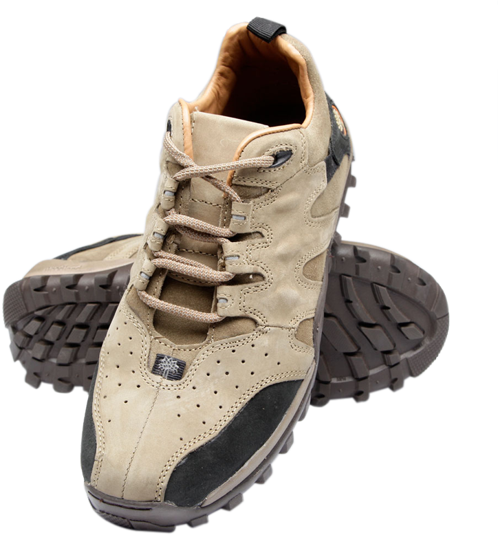 Beige Black Mens Hiking Shoes PNG image