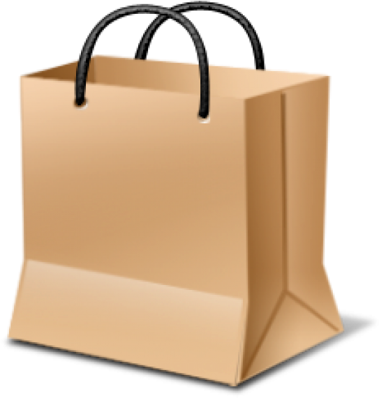 Beige Paper Shopping Bag PNG image