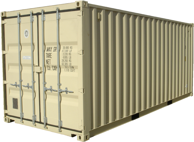 Beige Shipping Container PNG image