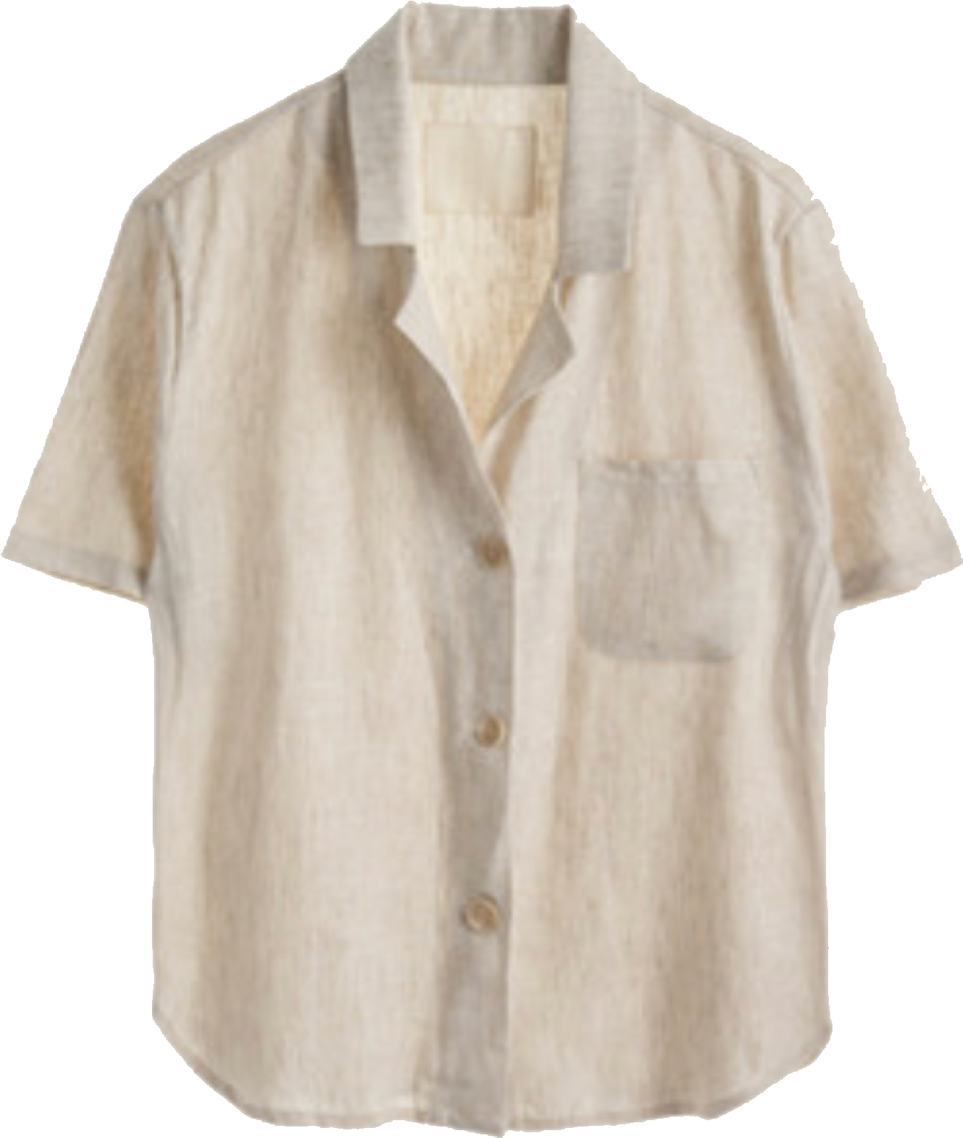 Beige Short Sleeve Shirt PNG image