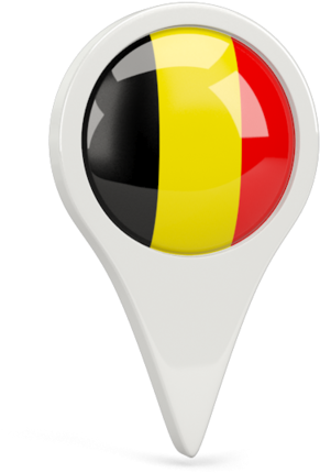 Belgium Flag Map Pin PNG image