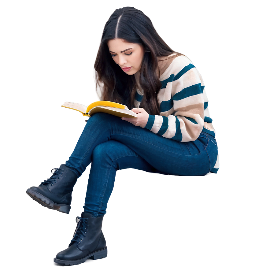 Bella Reading A Book Png 85 PNG image