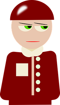 Bellhop Cartoon Character PNG image
