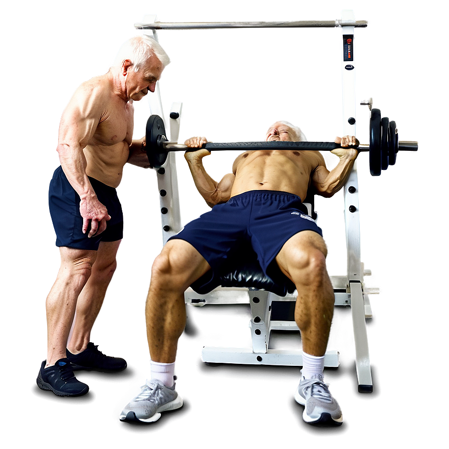 Bench Press For Seniors Png 06132024 PNG image