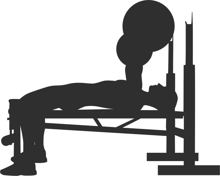 Bench Press Silhouette PNG image