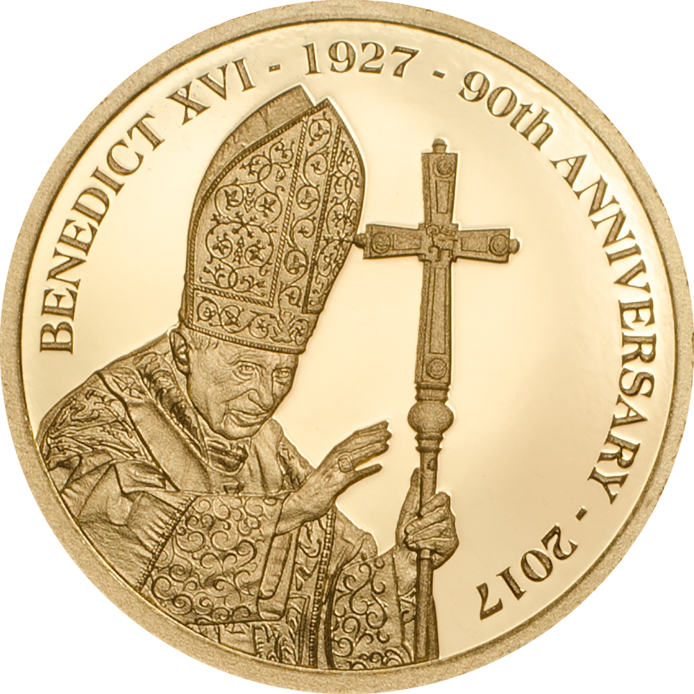 Benedict X V I90th Anniversary Coin PNG image
