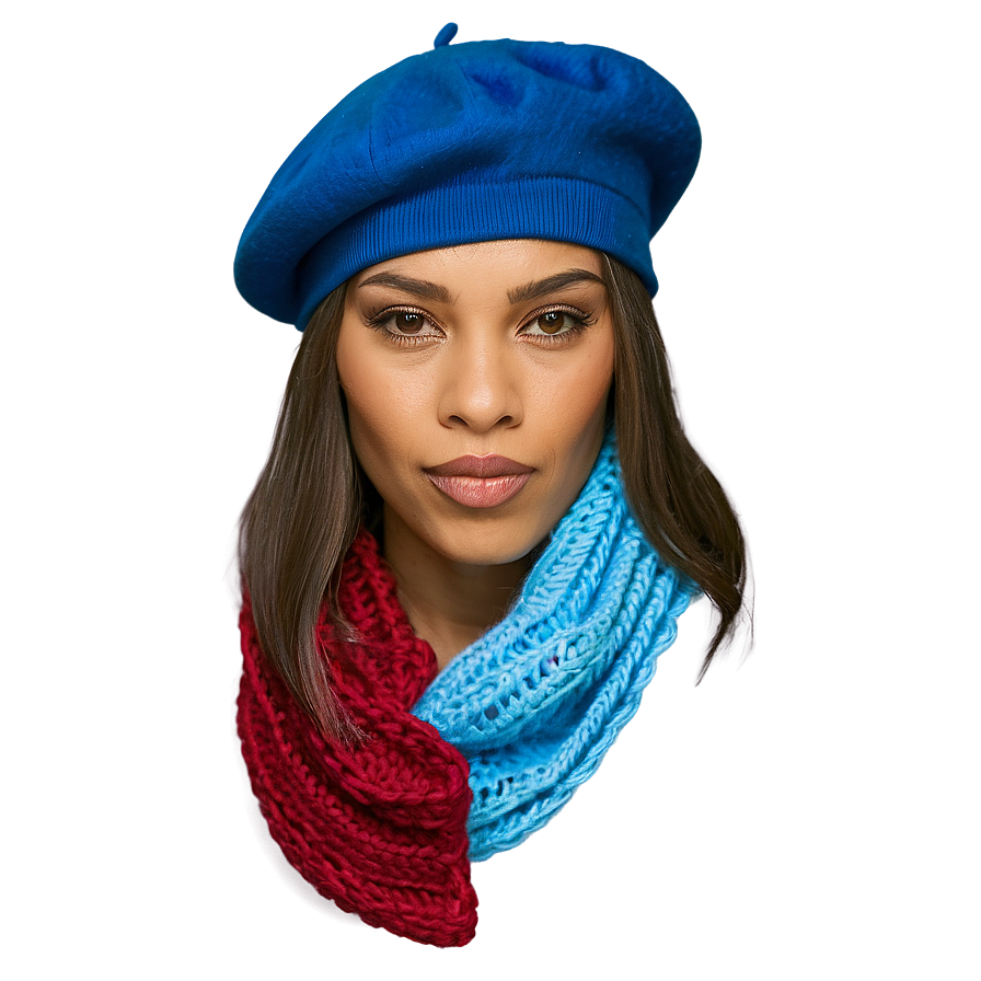 Beret And Scarf Combo Png 06122024 PNG image