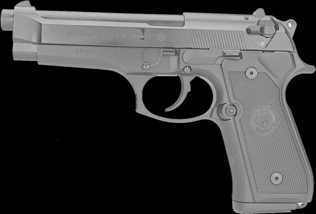 Beretta92 F S Semi Automatic Pistol PNG image