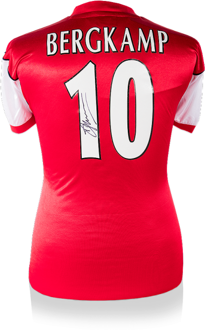 Bergkamp Arsenal10 Red Jersey PNG image