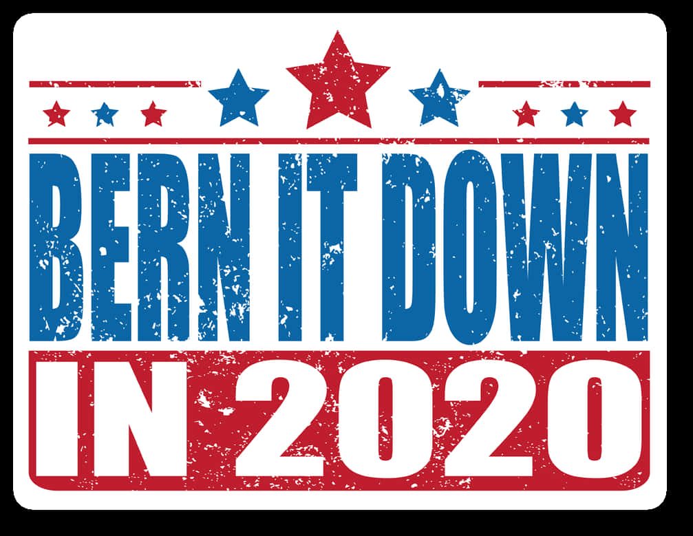 Bern It Down2020 Campaign Slogan PNG image