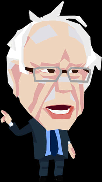 Bernie Sanders Cartoon Character PNG image