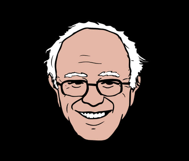 Bernie Sanders Cartoon Portrait PNG image