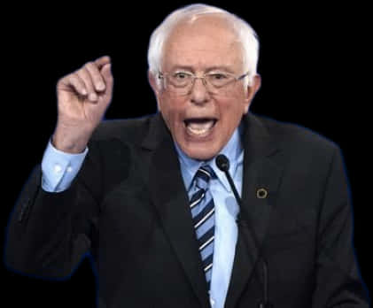 Bernie Sanders Speaking Gesture PNG image