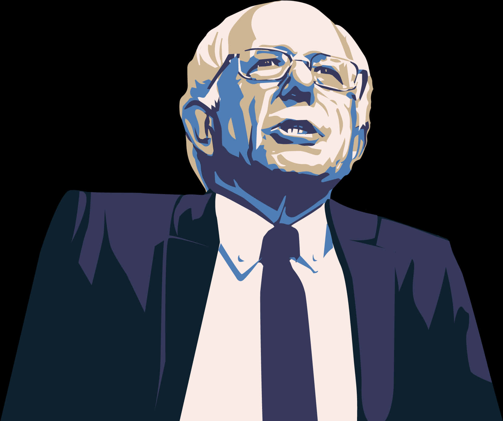 Bernie Sanders Vector Portrait PNG image