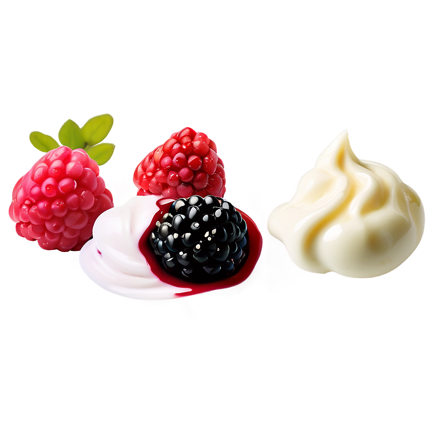 Berries And Cream Png 10 PNG image