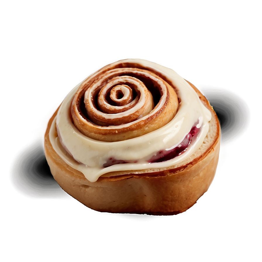 Berry Filled Cinnamon Roll Png 06122024 PNG image