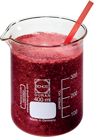 Berry Smoothiein Glass Measuring Cup PNG image