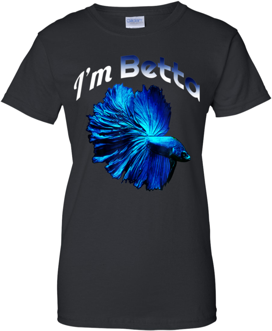 Betta Fish Pun T Shirt Design PNG image