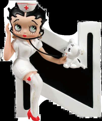 Betty Boop Nurse Figurine PNG image