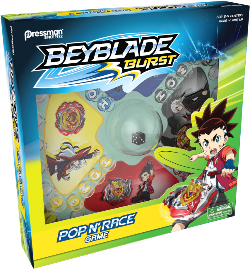 Beyblade Burst Popn Race Game Box PNG image