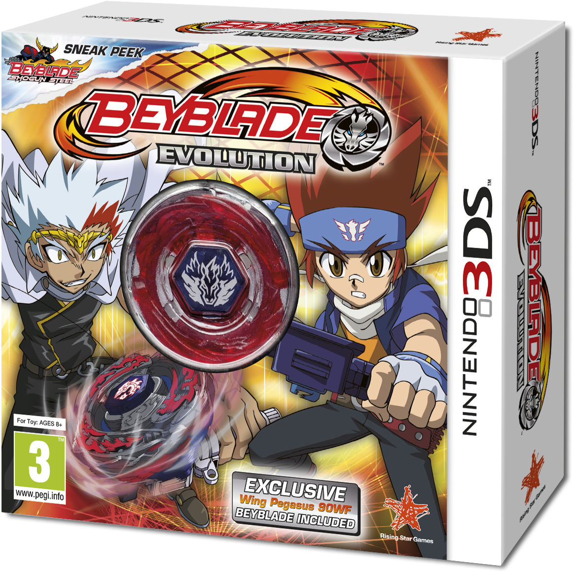 Beyblade Evolution Nintendo3 D S Game Packaging PNG image