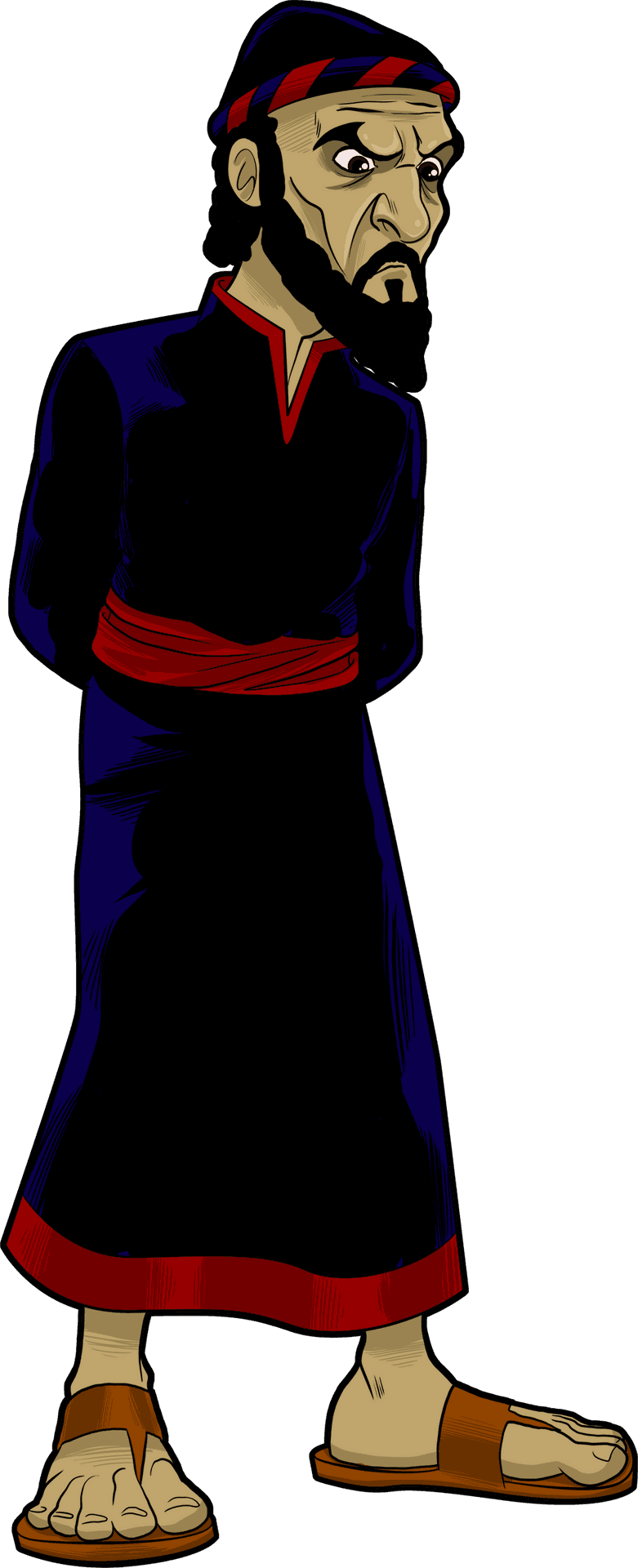 Biblical Figurein Robe Clipart PNG image