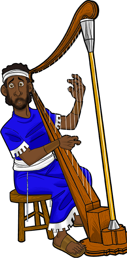 Biblical Harpist Clipart PNG image