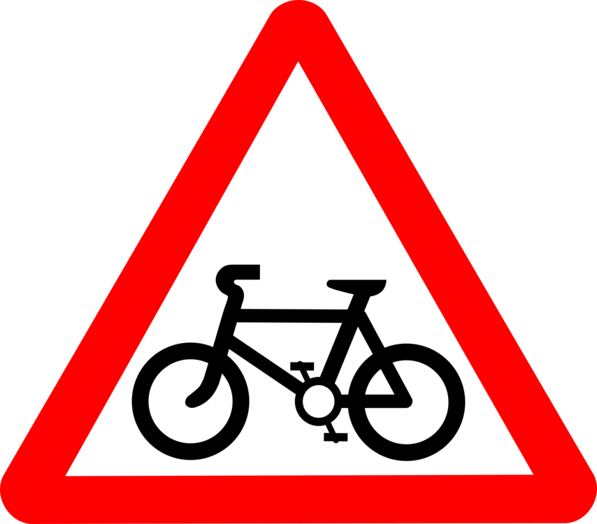 Bicycle_ Triangle_ Warning_ Sign.png PNG image