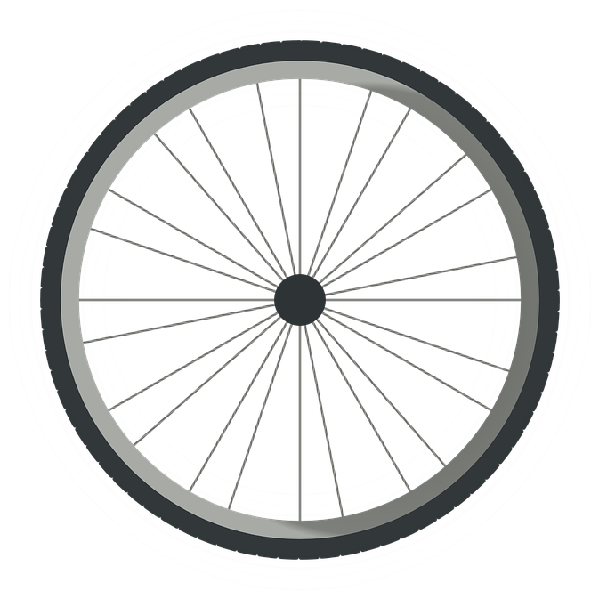 Bicycle Wheel Isolated Graphic PNG image