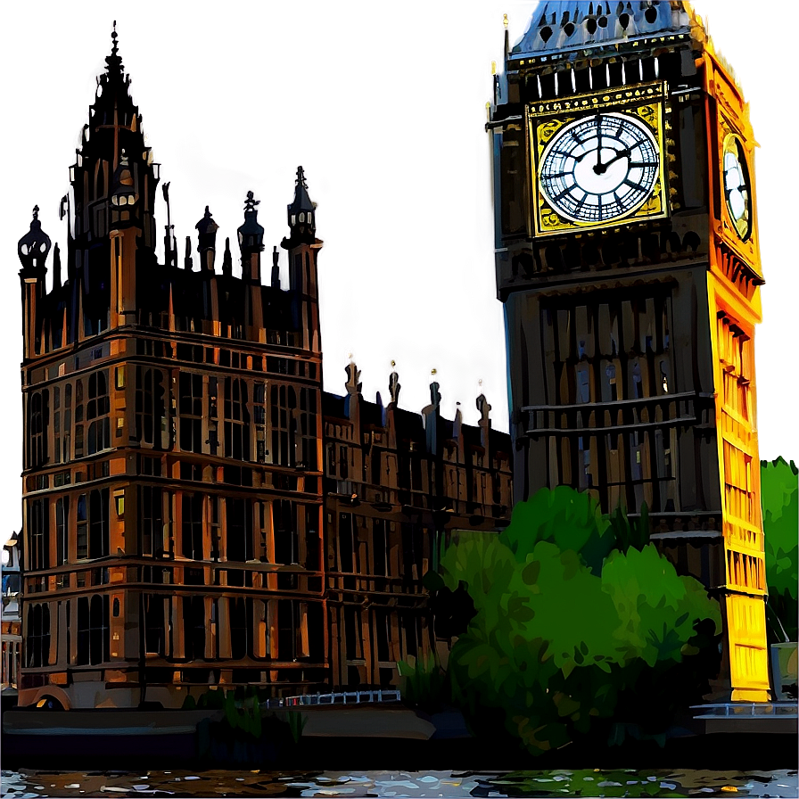 Big Ben And Westminster Bridge Png Nll86 PNG image