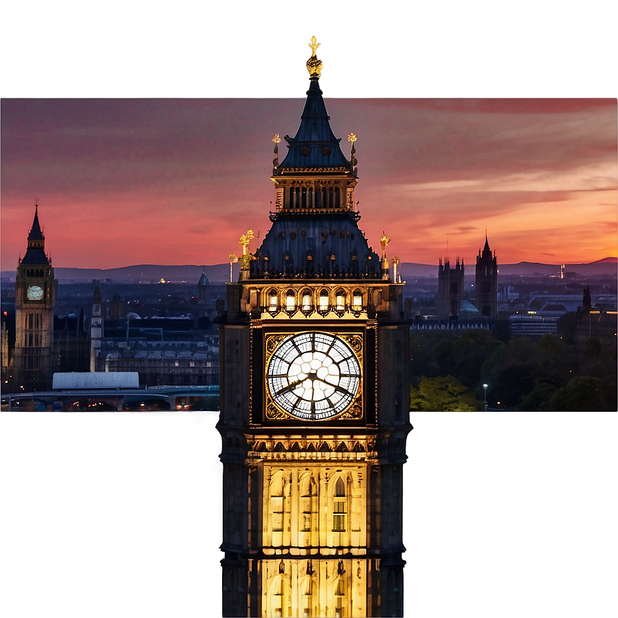 Big Ben At Sunset Png 48 PNG image