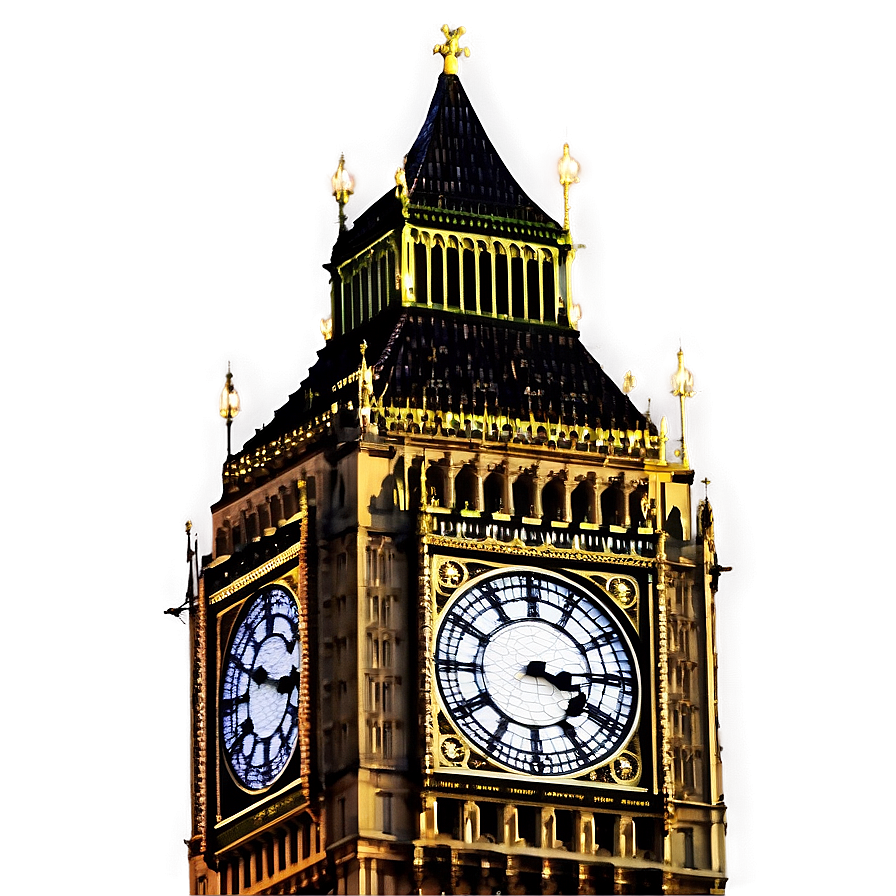 Big Ben Lit Up At Night Png 6 PNG image