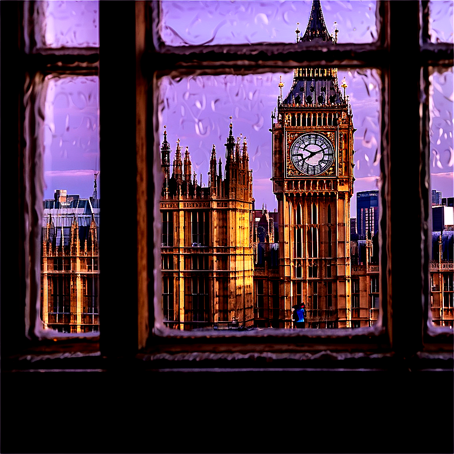 Big Ben Through Window Png 06112024 PNG image