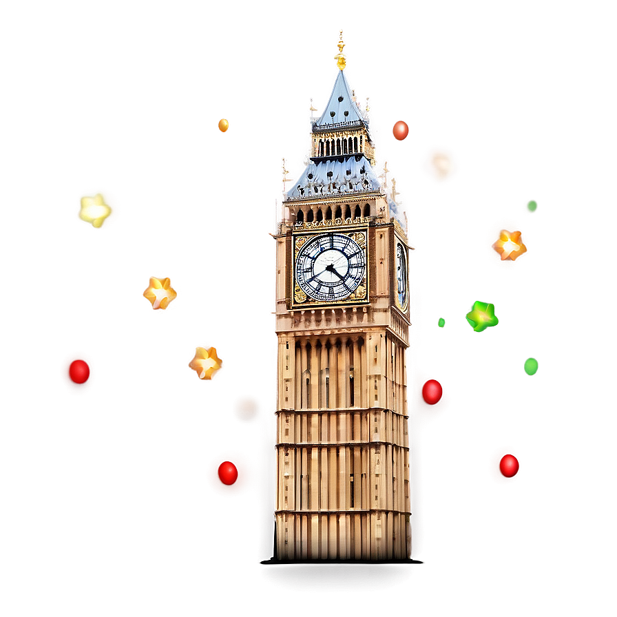 Big Ben With Snowflakes Png 71 PNG image