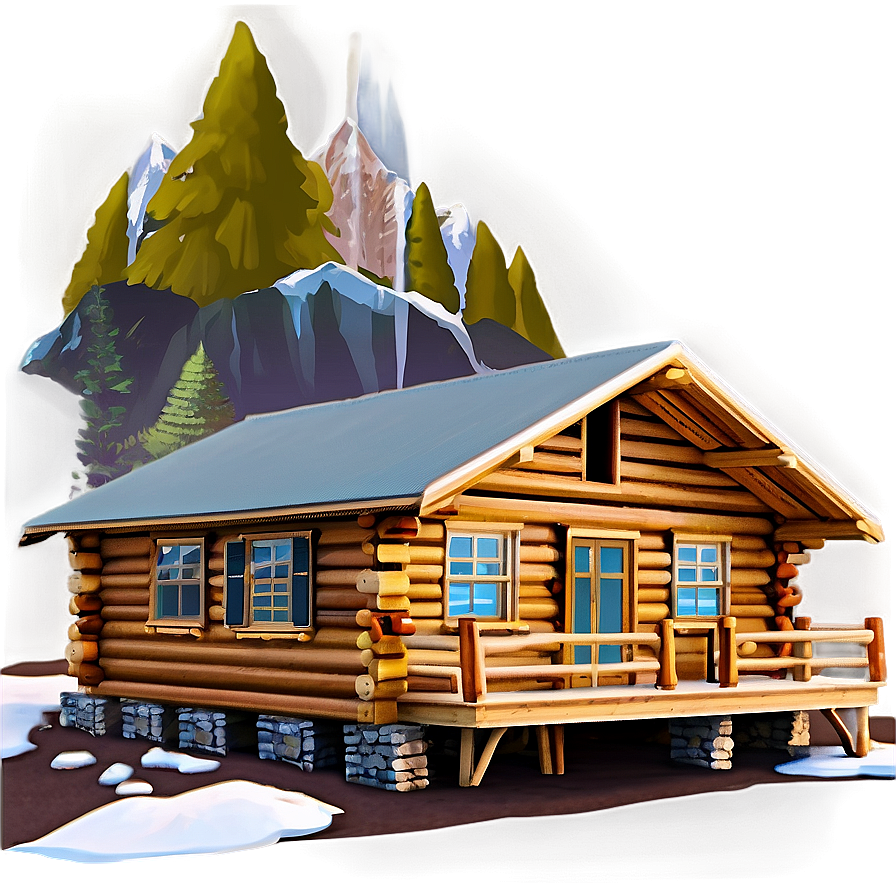 Big Cozy Log Cabin Png 81 PNG image