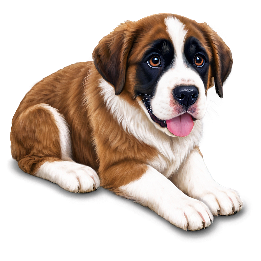 Big Eyed Saint Bernard Puppy Png Cqr PNG image