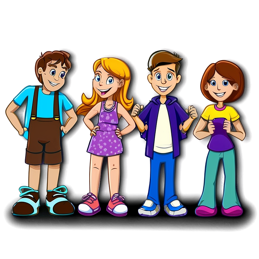 Big Family Cartoon Drawing Png 93 PNG image