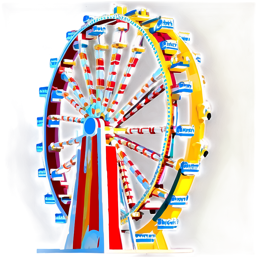 Big Ferris Wheel Amusement Park Png Ptg PNG image