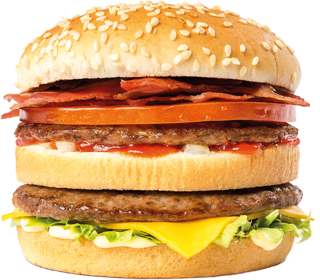 Big Mac Burger Closeup PNG image