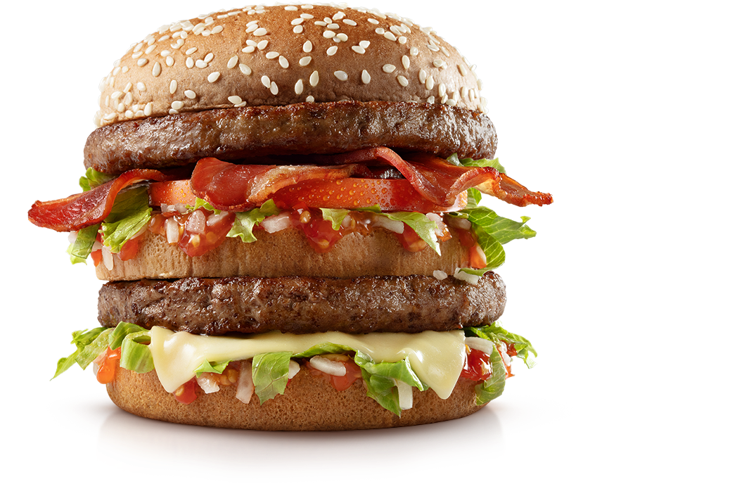 Big Mac Burger Stacked PNG image