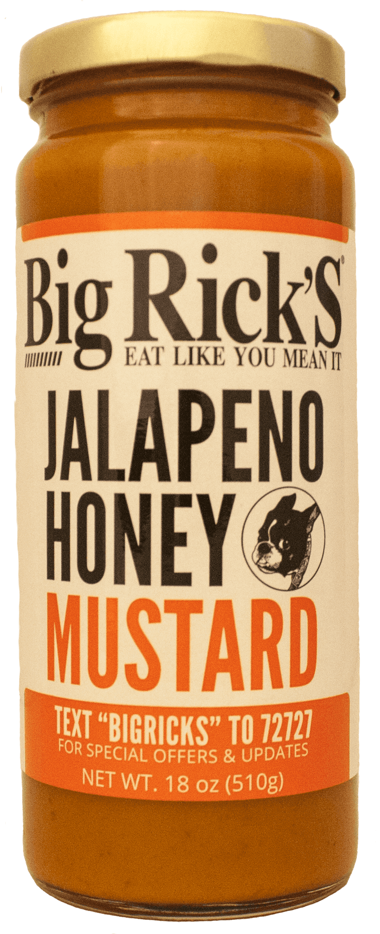 Big Ricks Jalapeno Honey Mustard Jar PNG image