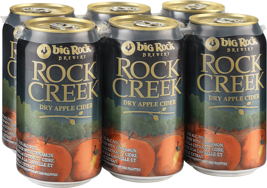 Big Rock Brewery Rock Creek Cider Cans PNG image
