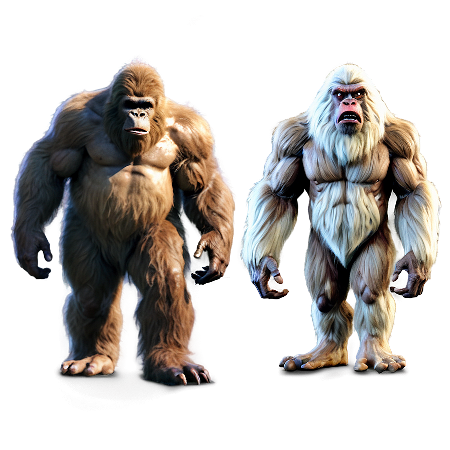 Bigfoot Vs Yeti Comparison Png Oxf PNG image