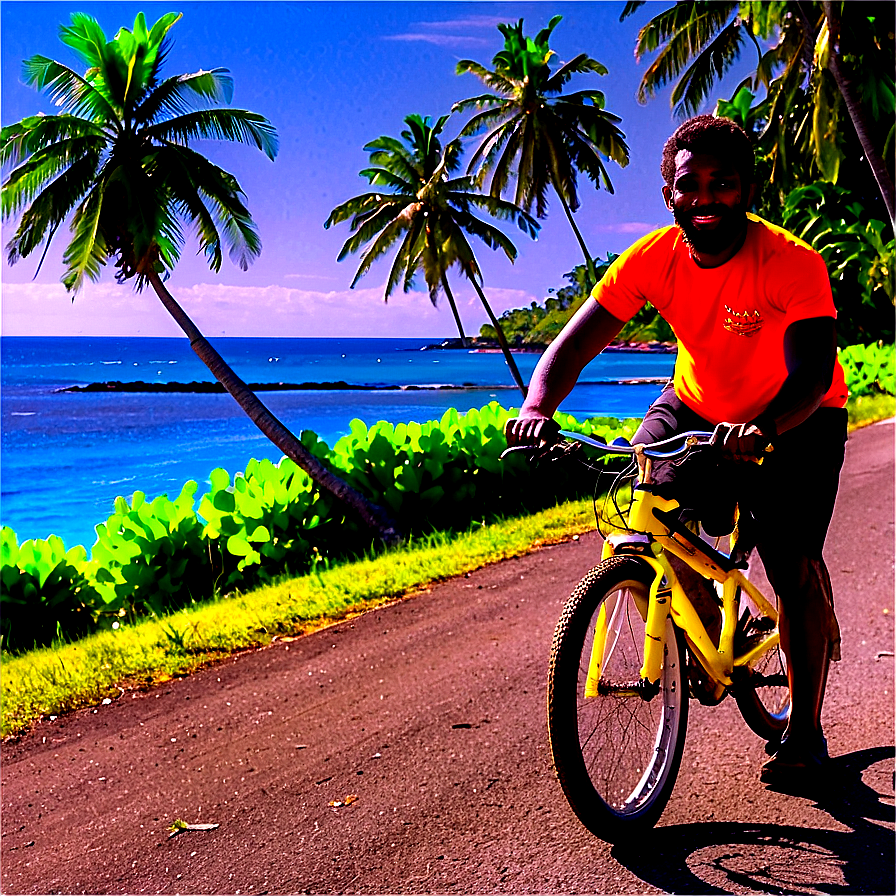 Biking Along The Coast Png 06282024 PNG image