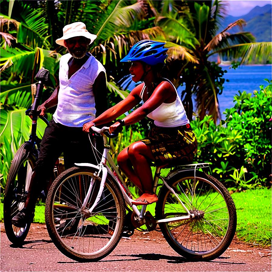 Biking Along The Coast Png Qdm PNG image