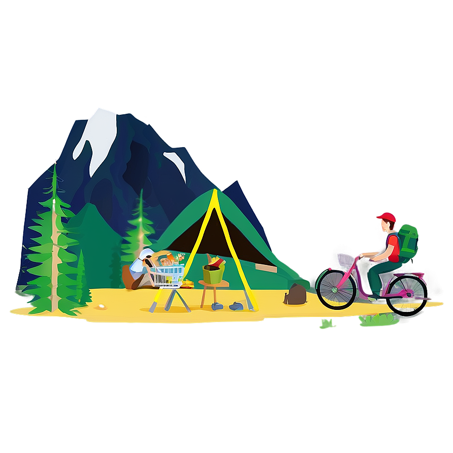 Biking And Camping Trip Png Rxn55 PNG image