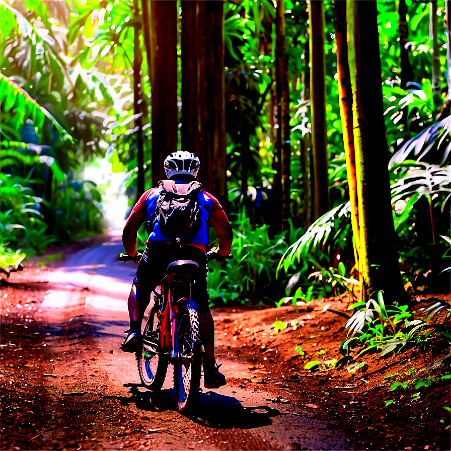 Biking Through Forests Png 06282024 PNG image